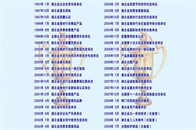 公司主要榮譽(yù)一覽表